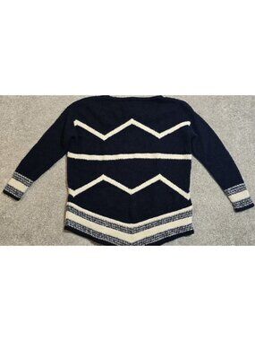 Lauren Ralph Lauren Sweater Wool Blend Pullover Southwestern Aztec V-Hem Women S